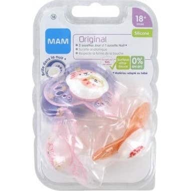 Mam Succette Original 18+ mois Silicone Fille 3uts