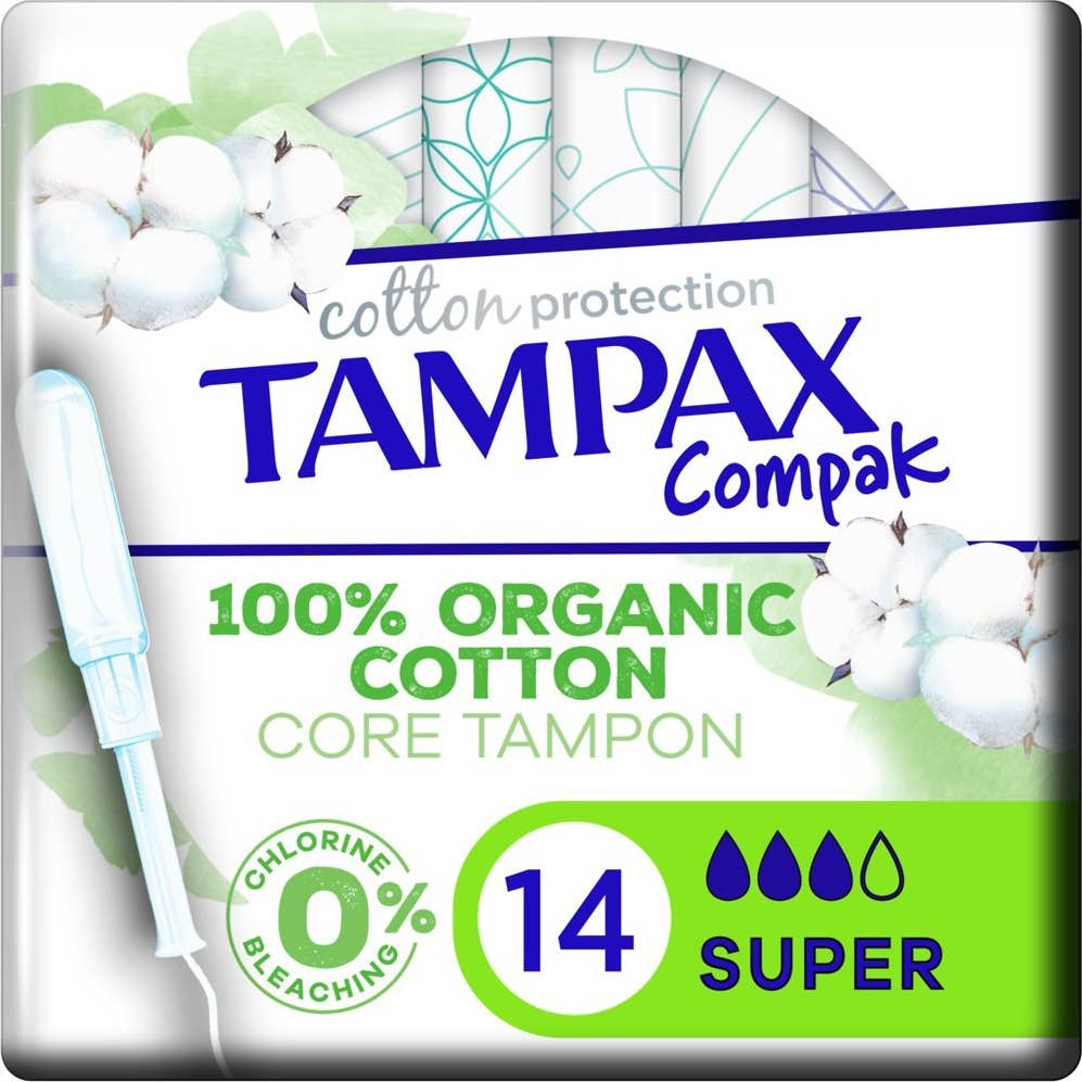 Tampax Compak Algohodon Super Tampons 14uts
