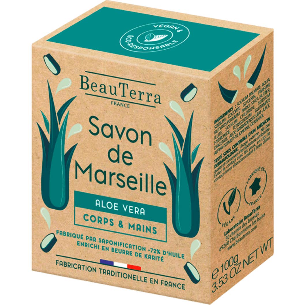 BeauTerra Savon de Marseille Aloe Vera 100g