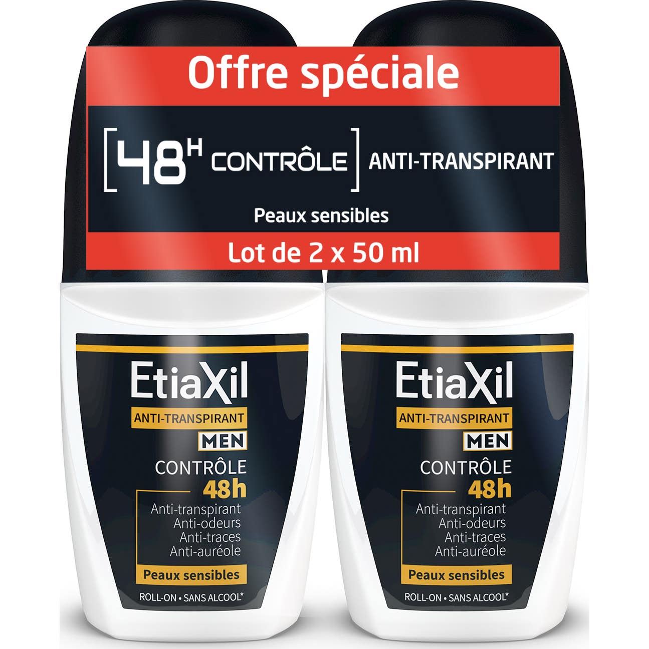 Etiaxil Anti-Transpirant Men 48h Roll-On 2x50ml