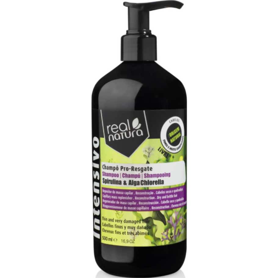 Real Natura Shampooing Sans Sel Spiruline Chlorella 500ml