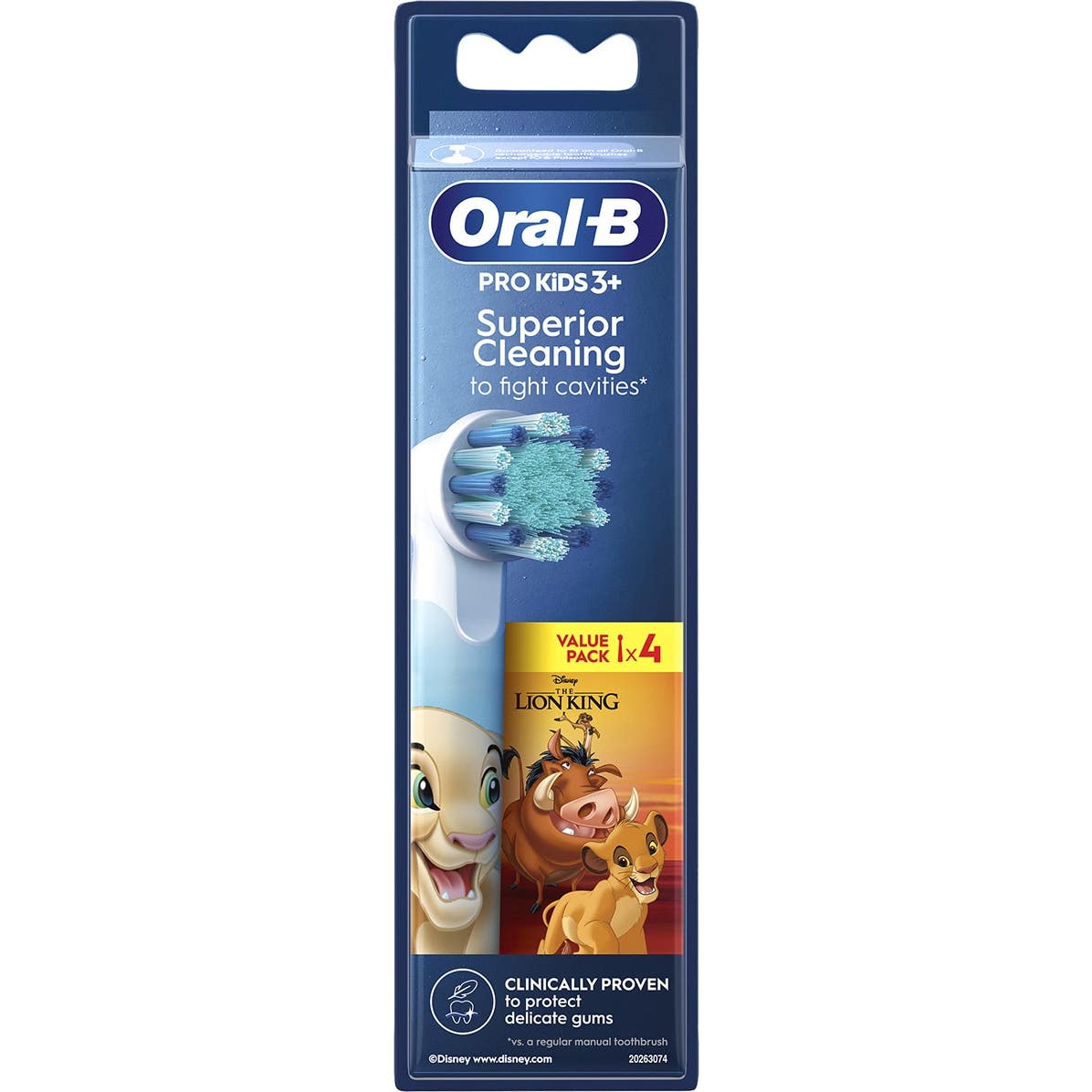 Oral-B Lot de 4 têtes de brosse à dents Pro Kids avec Disney Le Roi Lion-image