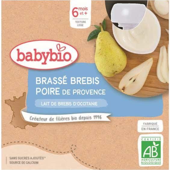 Babybio Brassé Brebis Poire De Provence 4x85g
