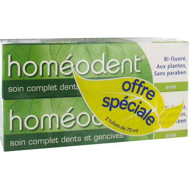 Homeodent Soin Complet Dents Et Gencives Anis 2x75ml