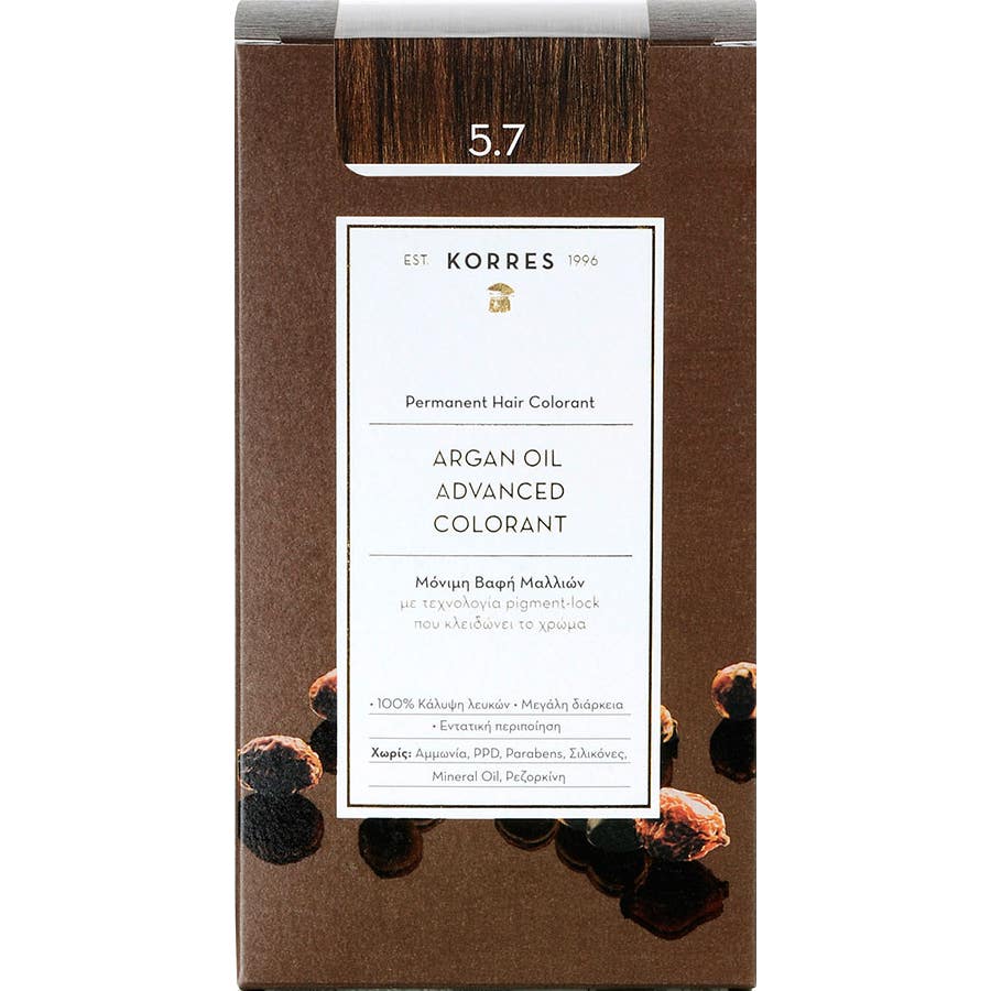 Korres Coloration Permanente 5.7 Châtain Clair Marron 4uts