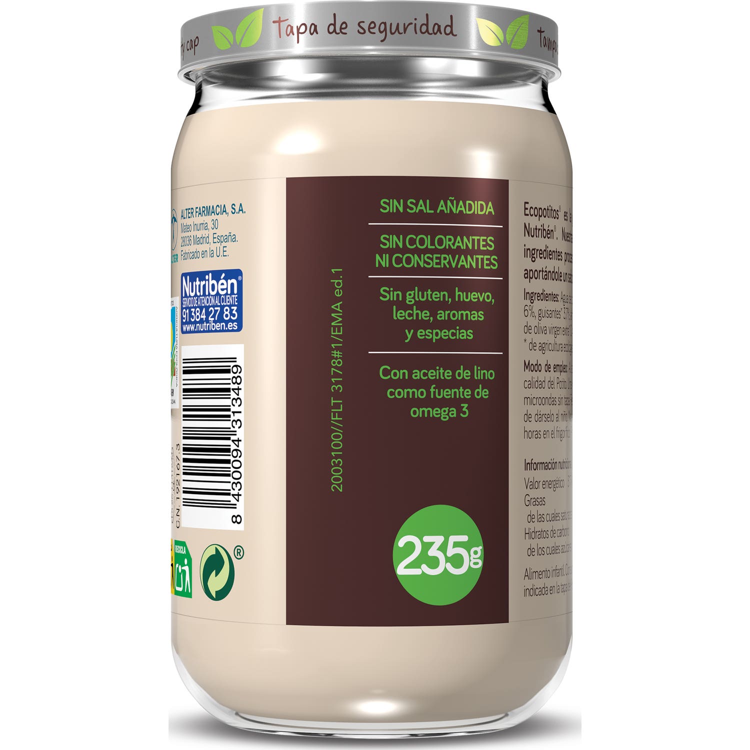 Nutriben Eco Poulet / Vert 235G