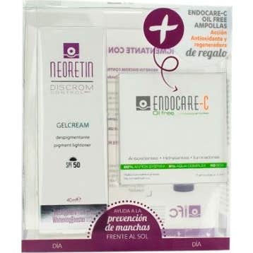 Pack Neoretin Discrom Gel-crème SPF50+ 40ml + Ampoules Endocare-C Oil 7x1ml