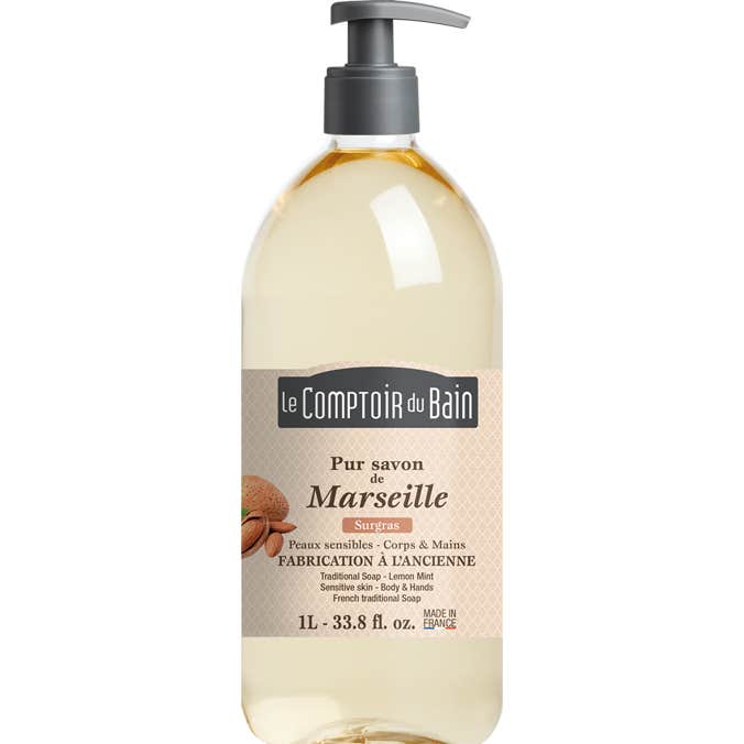 Le Comptoir du Bain Savon Marseille Amande Douce 1L