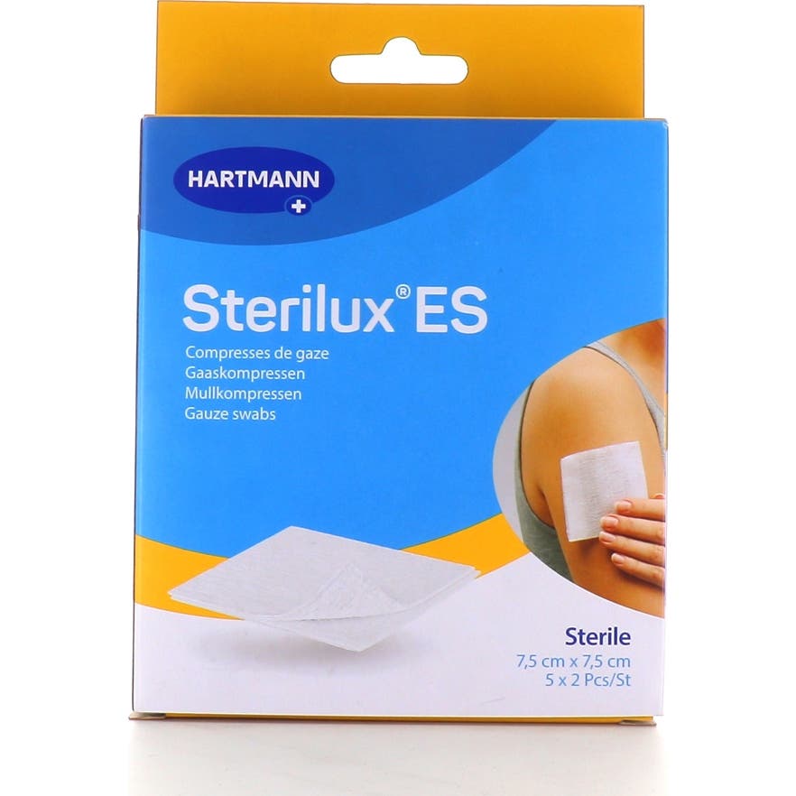 Sterilux Compresses 7,5x7,5cm 5x2 Unités