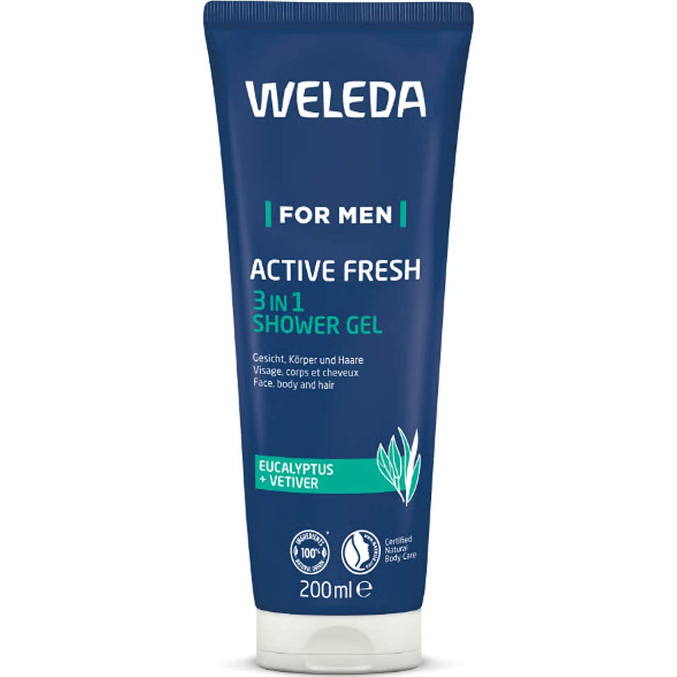 Weleda For Men Gel Douche Active Fresh 3 en 1 200 ml