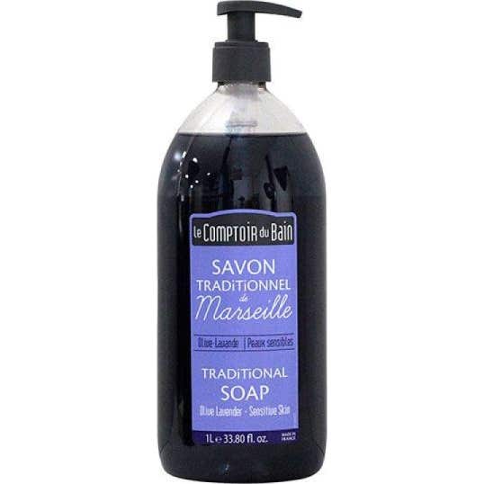 Le Comptoir Du Bain Savon Traditionnel De Marseille Olive Lavande 1L