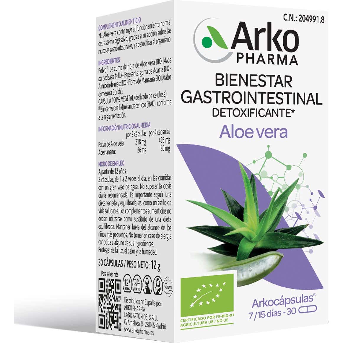 Arkopharma Aloe Vera Bio 30uds