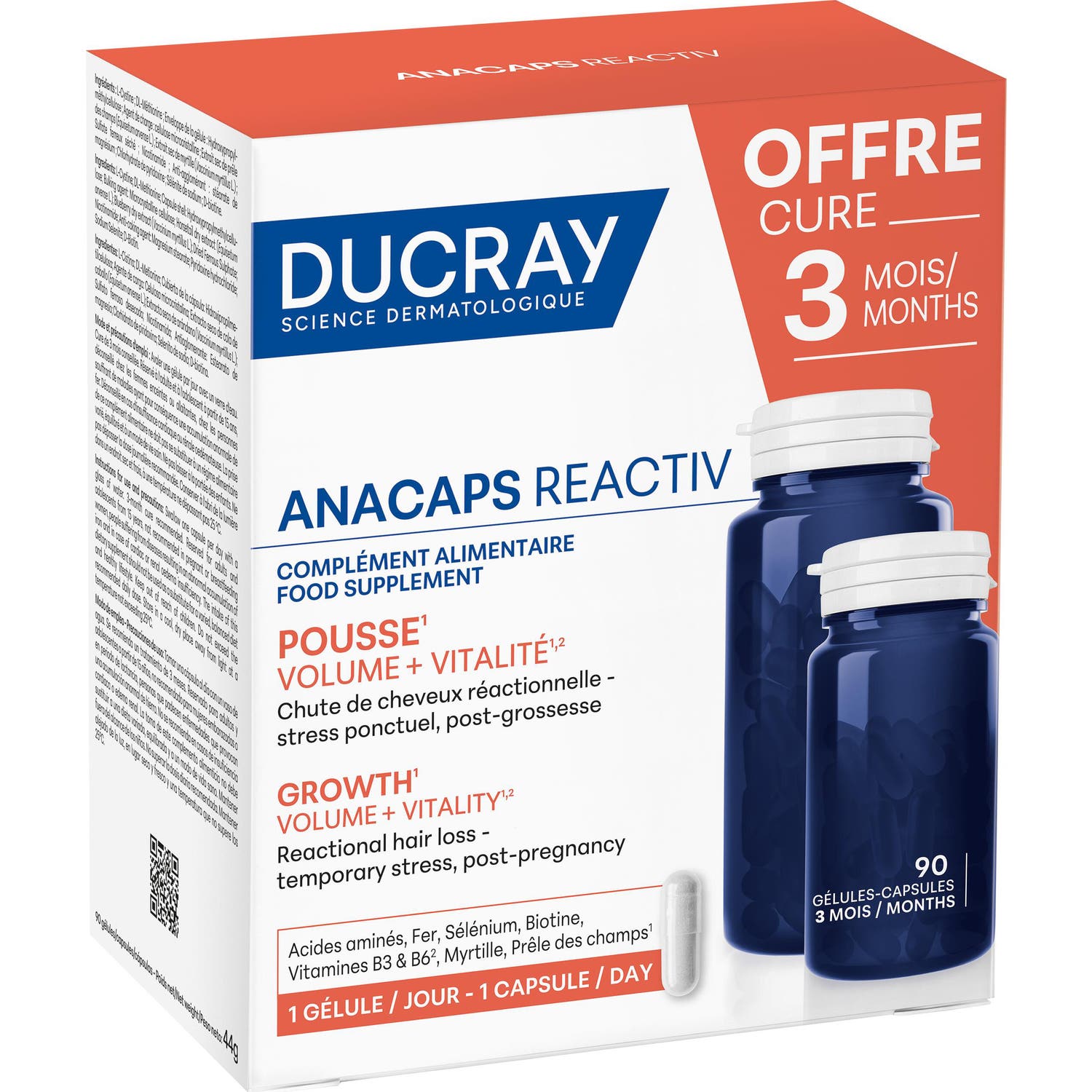 Ducray Anacaps Reactiv Anti-chute Réactionnelle 90 caps