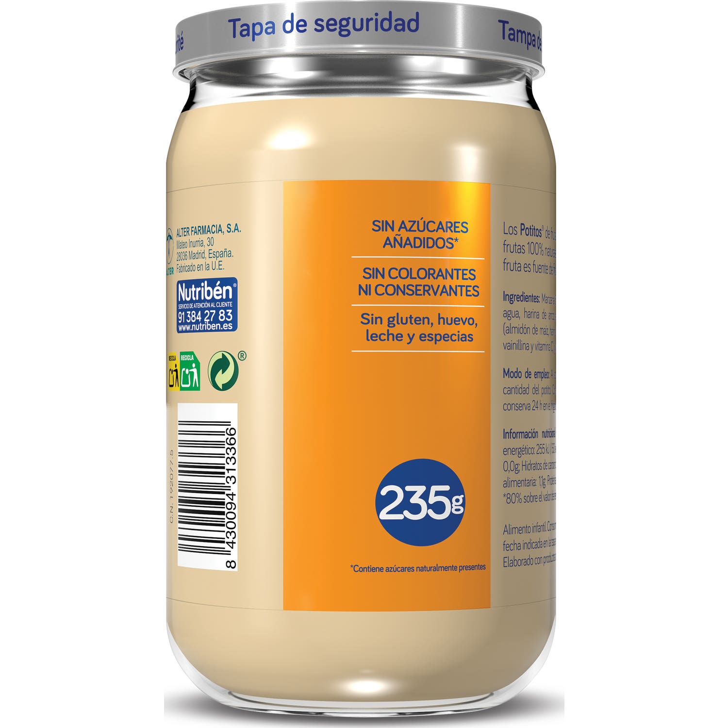 Nutriben Pomme Orange Banane et Cookie Potito 235 g