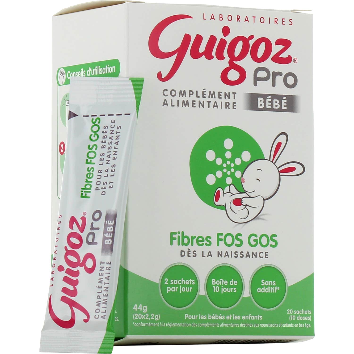Guigoz Pro Bébé Fibre Fos Gos Sachets 20x2,2g