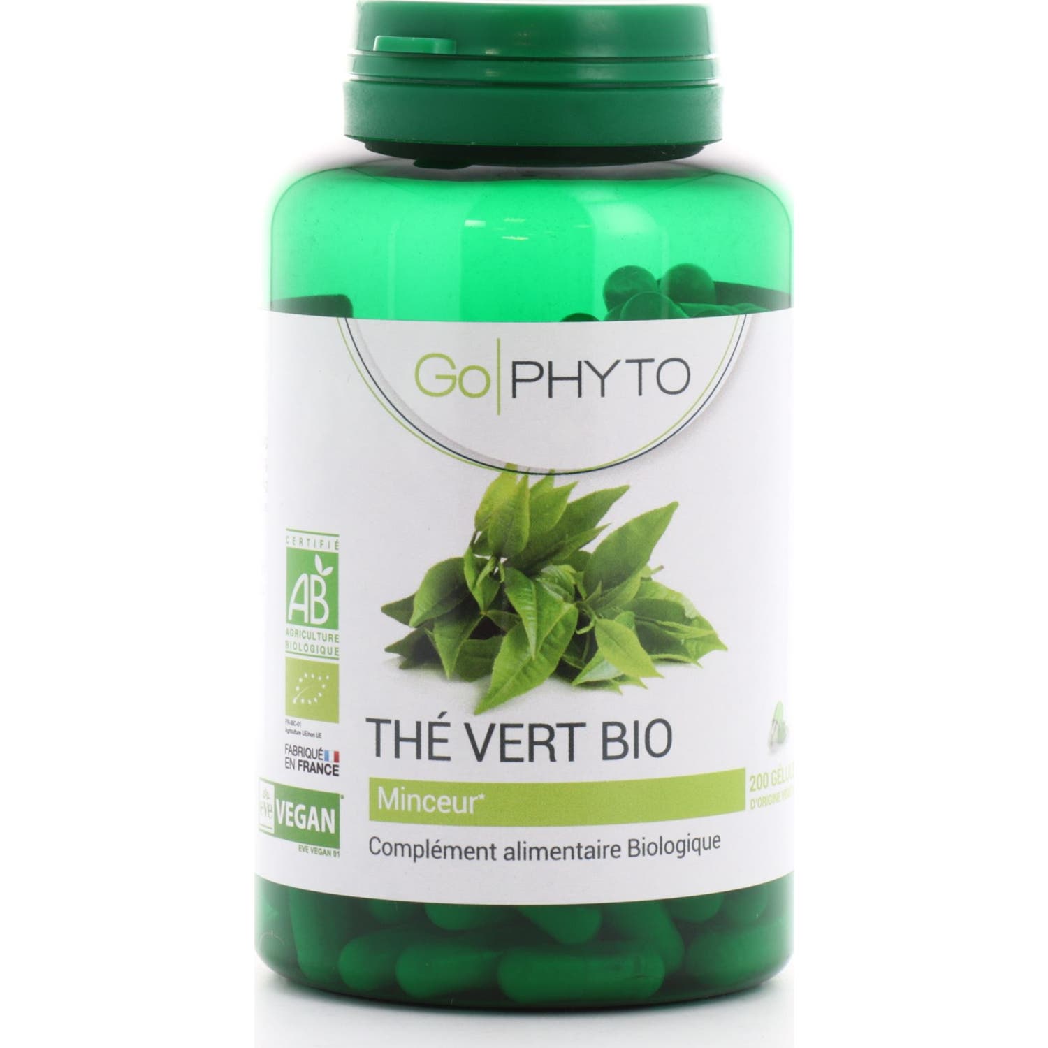 Go Phyto Thé Vert Bio 200 Gélules