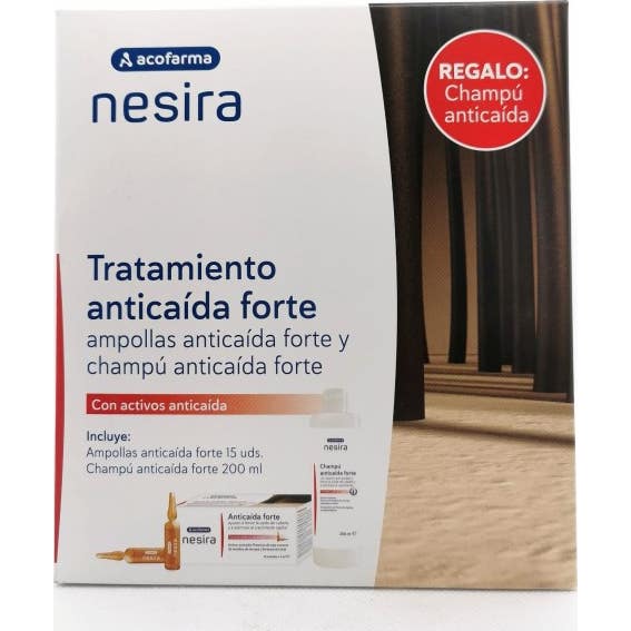 Acofarma Nesira Pack Anti-Chute Ampoules + Shampooing