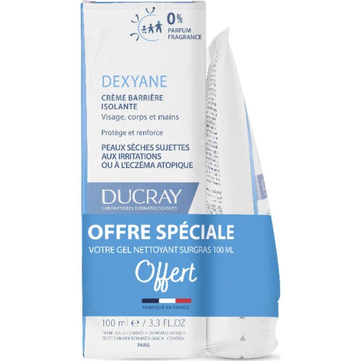 Ducray Dexyane Crème Barrière Isolante 100ml + Gel Nettoyant Surgras 100ml