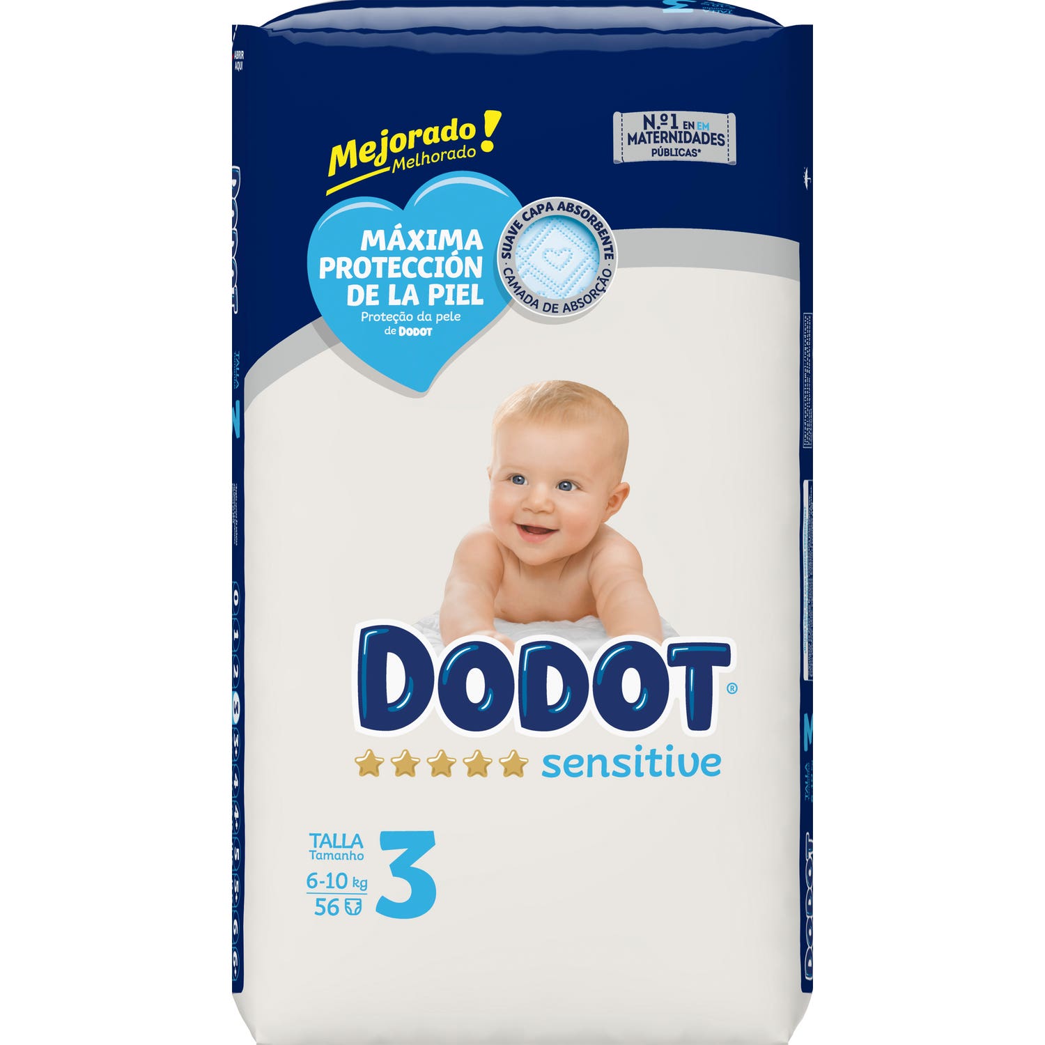 Dodot Pañales Sensitive T3 56uds