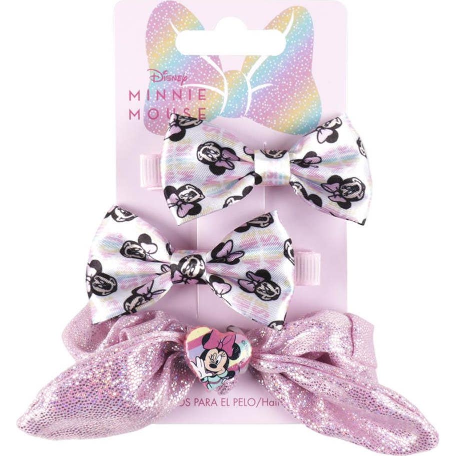 Disney Minnie Mouse Pink Hair Accessories Set 3Uts Taille 3