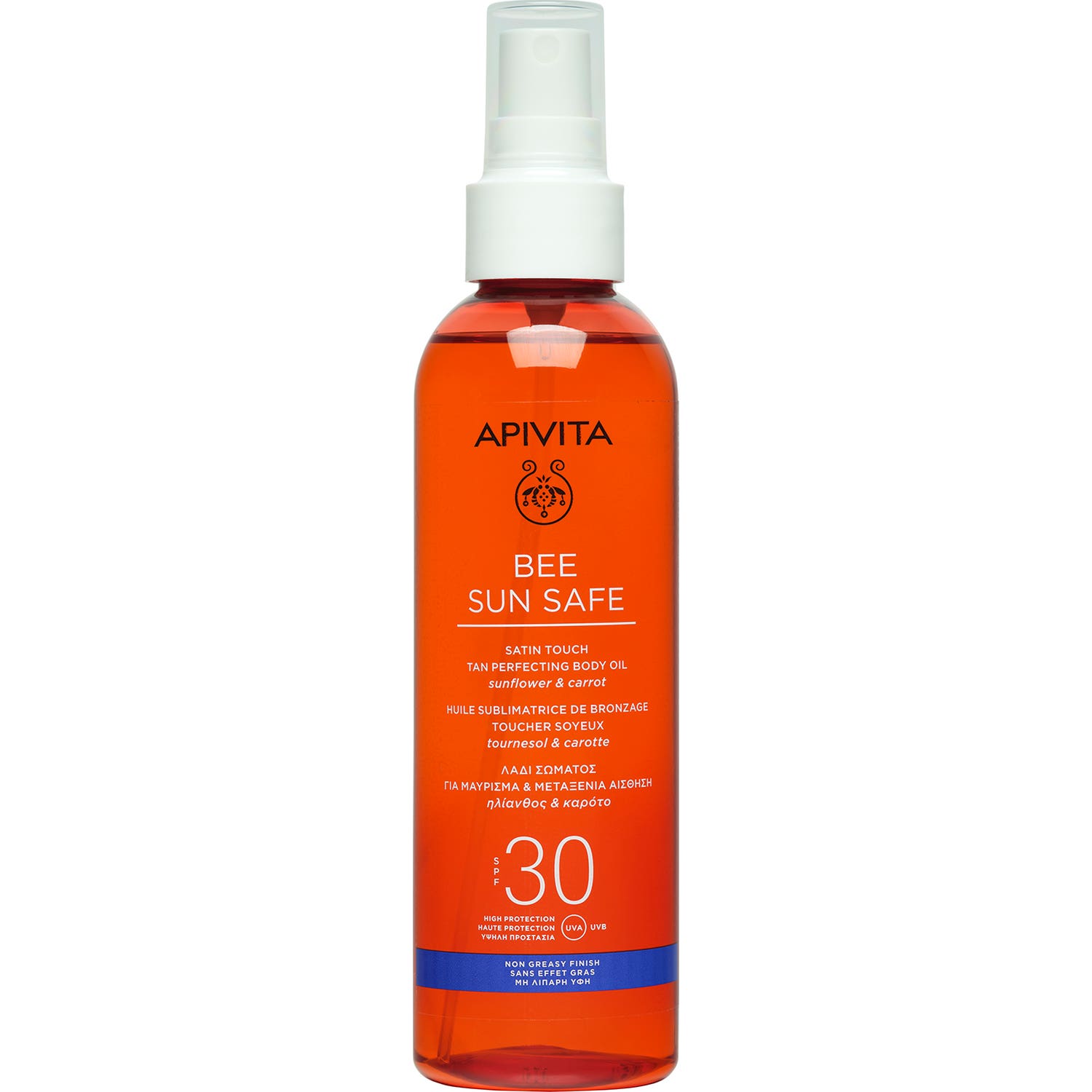 Apivita Bee Sun Safe Huile Corps Bronzage SPF30 200 ml