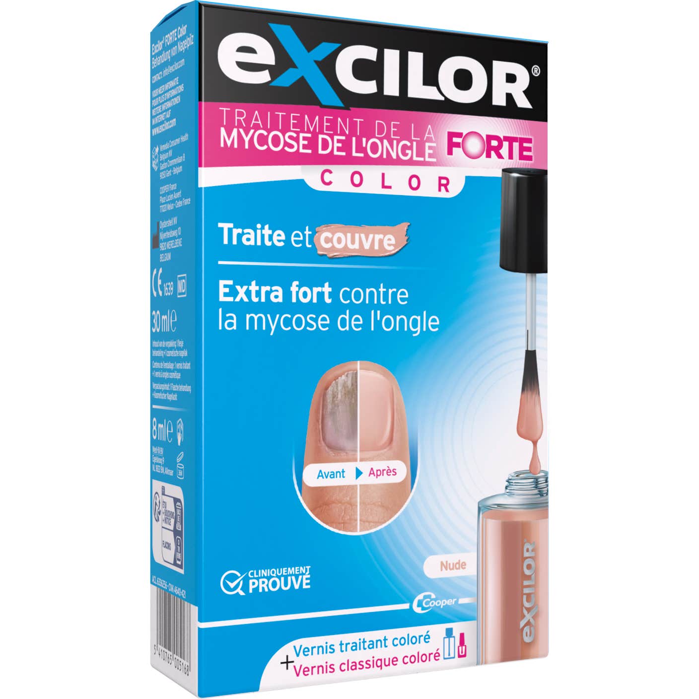 Excilor Forte Color Traitement Mycose Ongles Nude 30ml