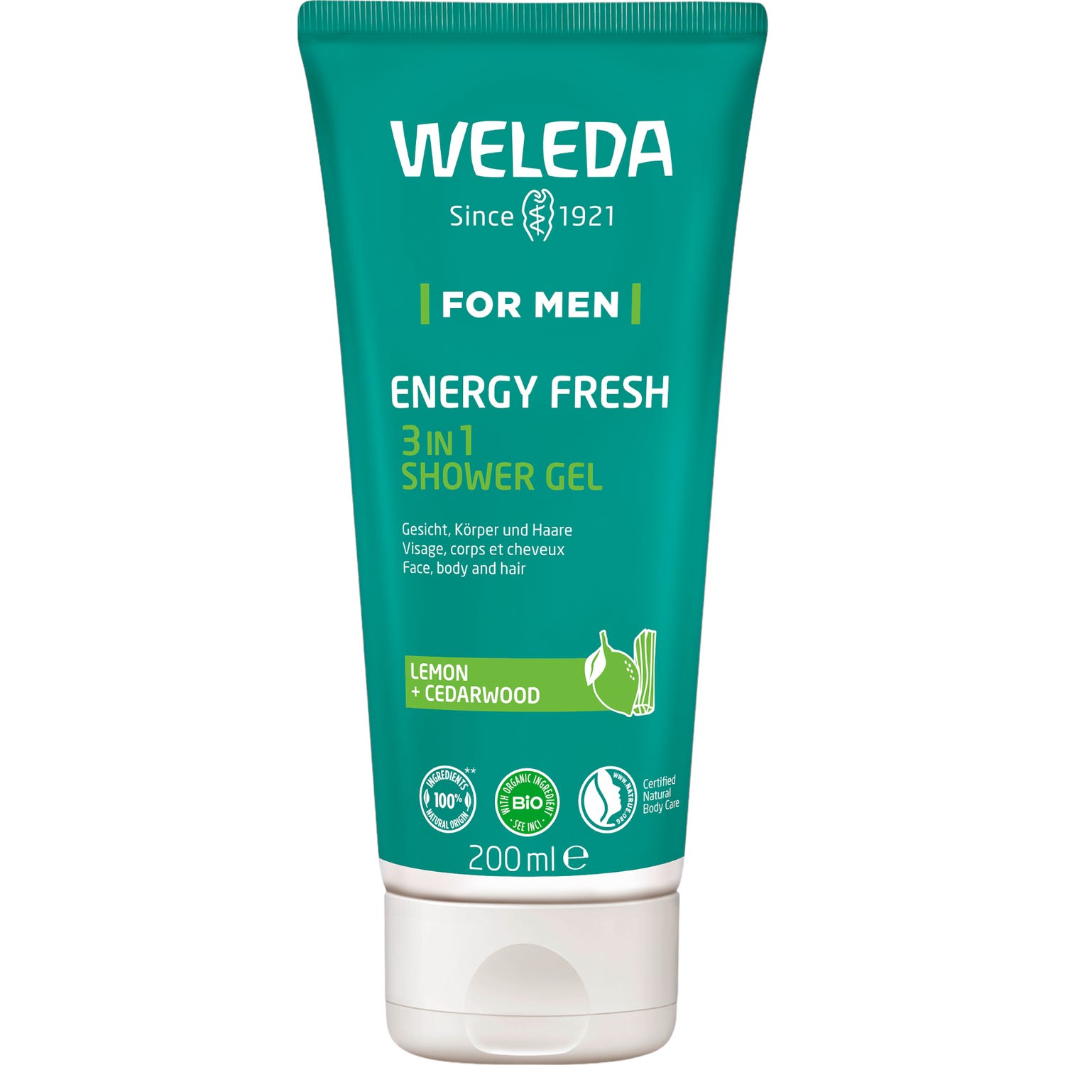Weleda For Men Energy Fresh Gel Douche 3 en 1 200ml