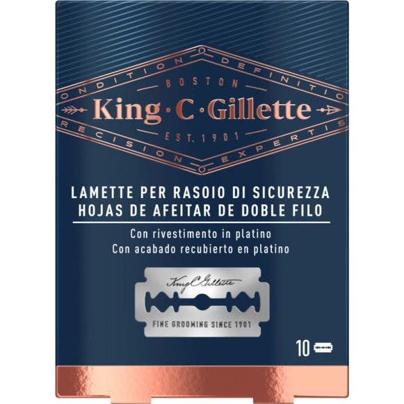 Gillette King Double Edge Replacement Blades 10uts