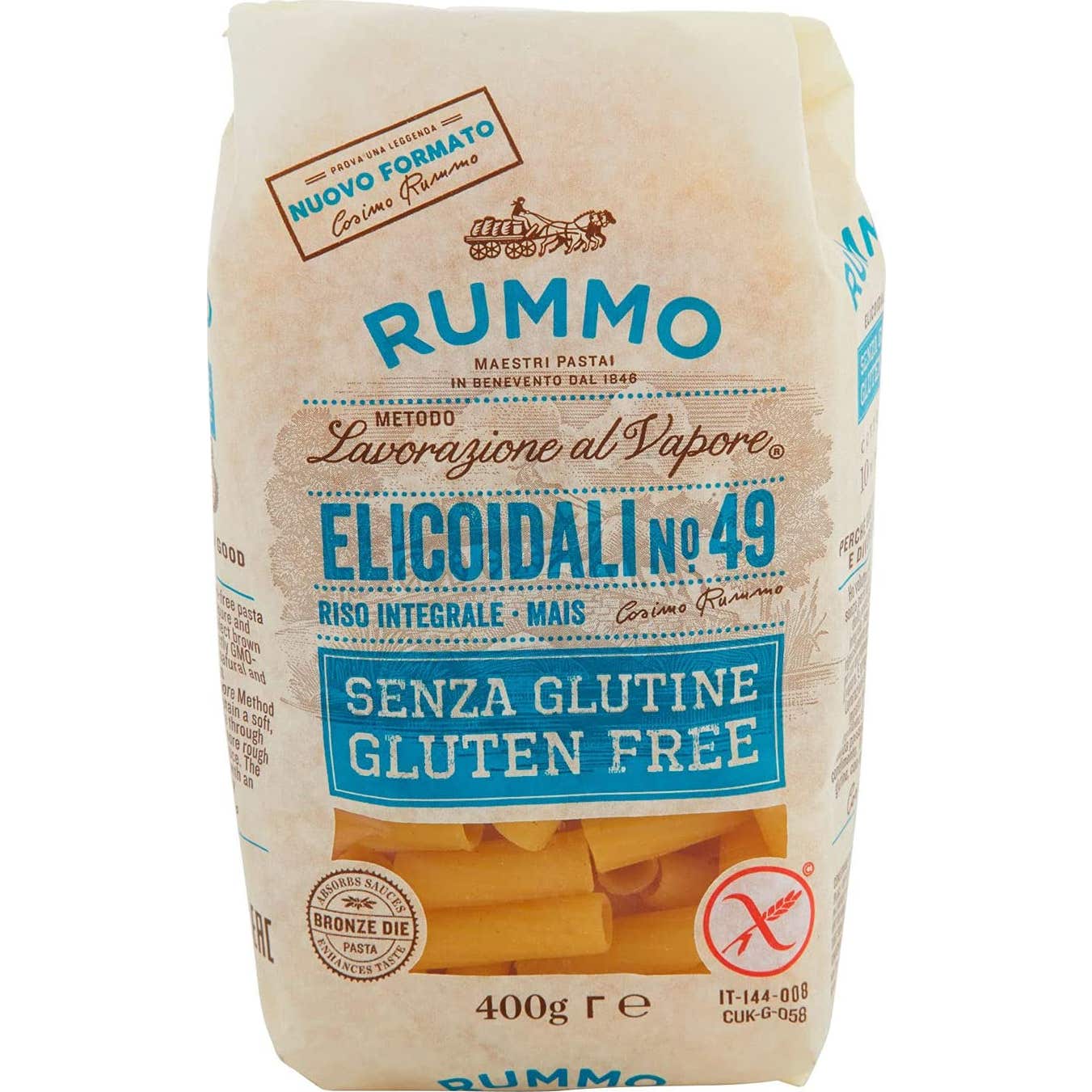 Nouilles Elicoidali N49 Senza glutine 400g - Rummo