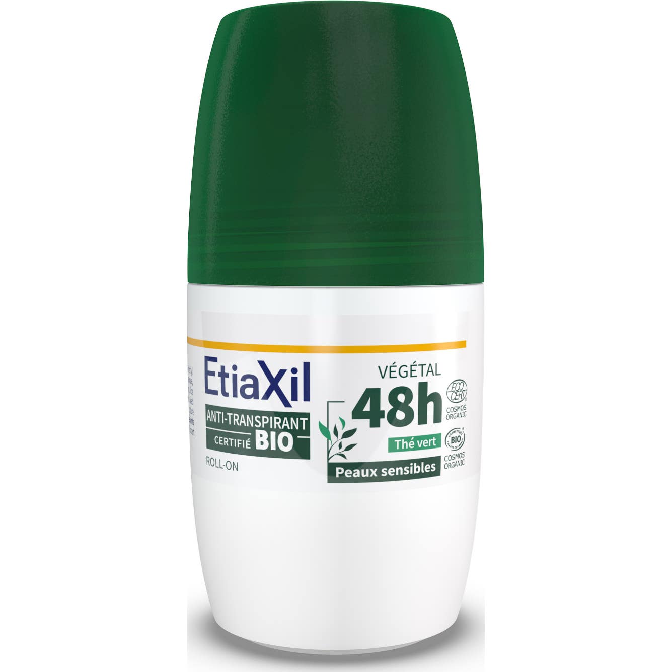 Etiaxil Bio Déodorant Anti-Transpirant Végétal 48h Thé Vert Roll-On 50ml