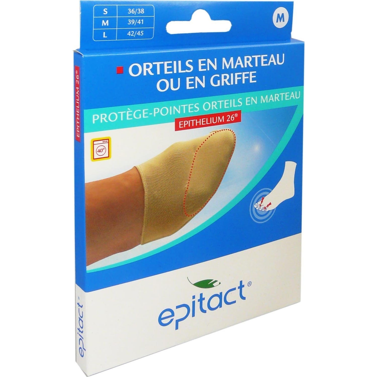 Epitact Orteils en Marteau Protège-pointes taille M(39-41) 1 paire