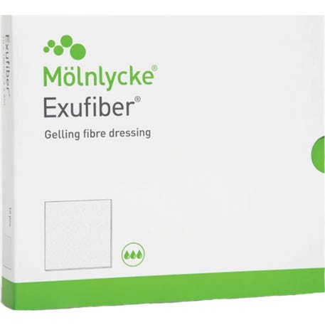 Molnlycke Helth Exufiber Pansement 5x10cm 16uts