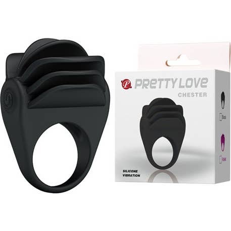 Pretty Love Chester anneau vibrant noir 1pc