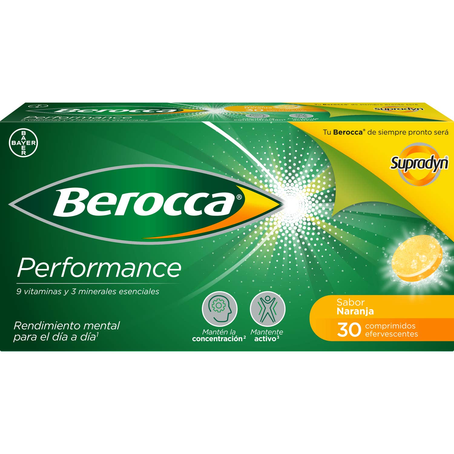 Berocca® Performance Orange 30 Comprimés Effervescents