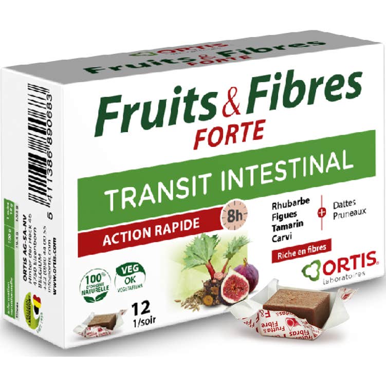 Ortis Fruits&Fibres Forte Transit Intestinal 12 Cubes