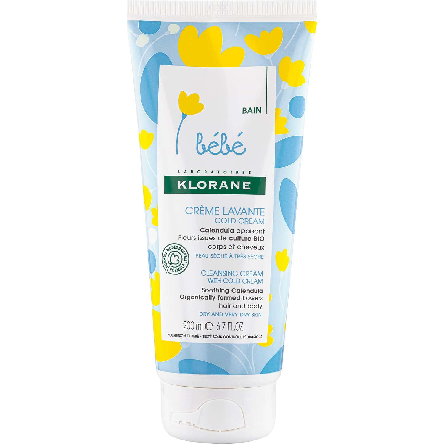 Klorane BébéCrème Lavante Cold Cream 200mL