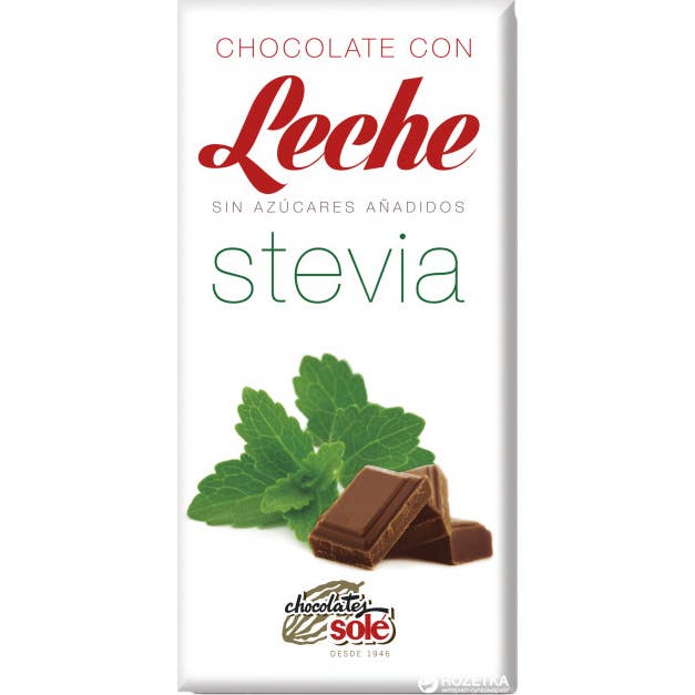 Chocolates Sole Chocolate Leche Stevia Sin Gluten 100g