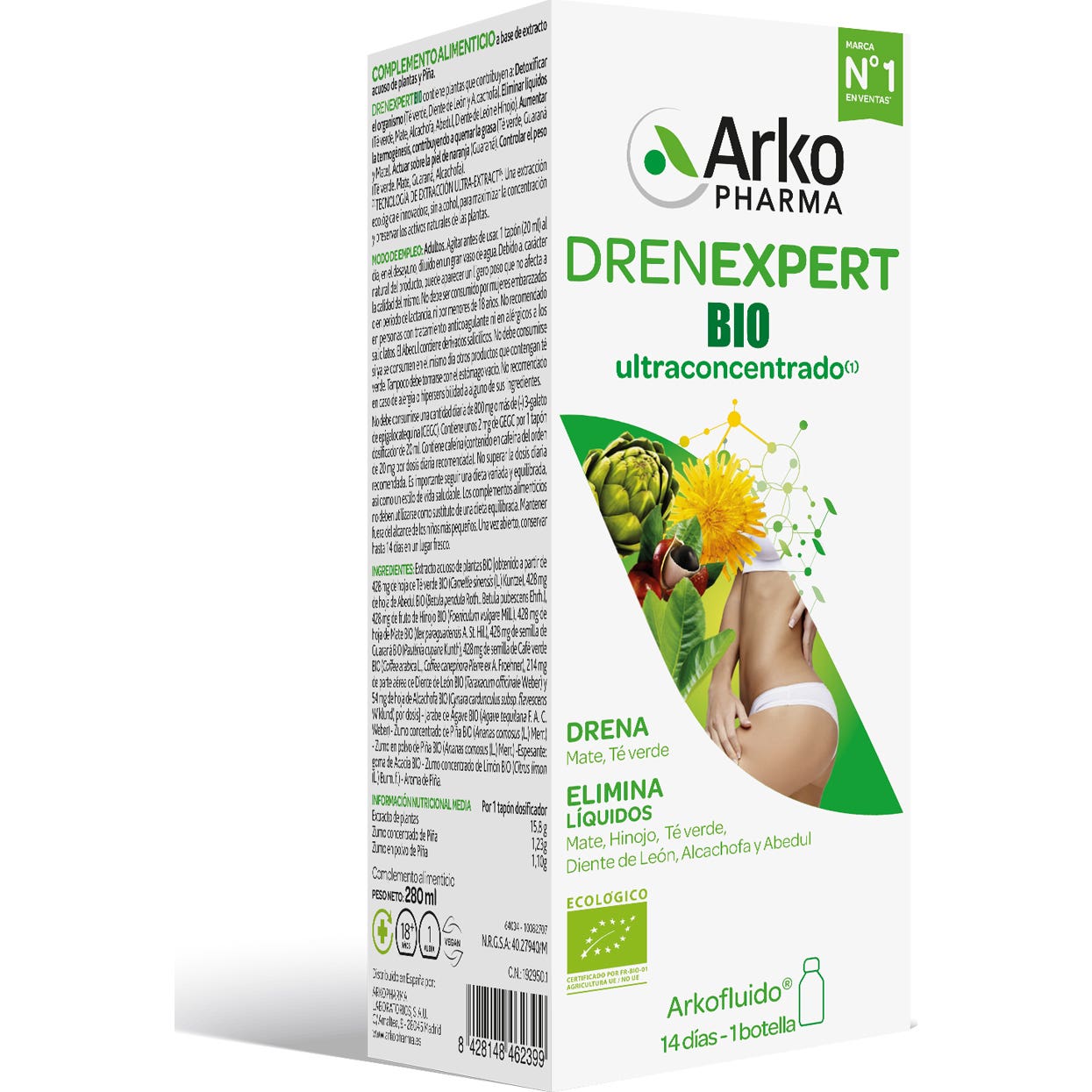 Arkopharma Arkofluido Drenexpert BIO Activos Vegetales 280ml