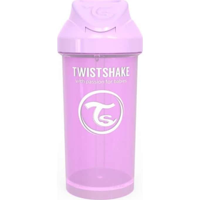 Gobelet Twistshake violet avec paille 360ml