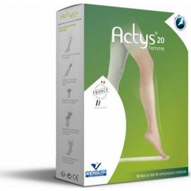 Actys 20 Bas Autofix C2 Femme Beige Clair C3 1 Paire