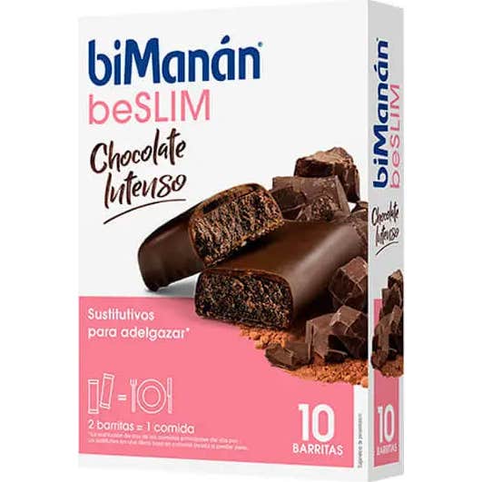biManán Barritas Chocolat Intenso 10Ud
