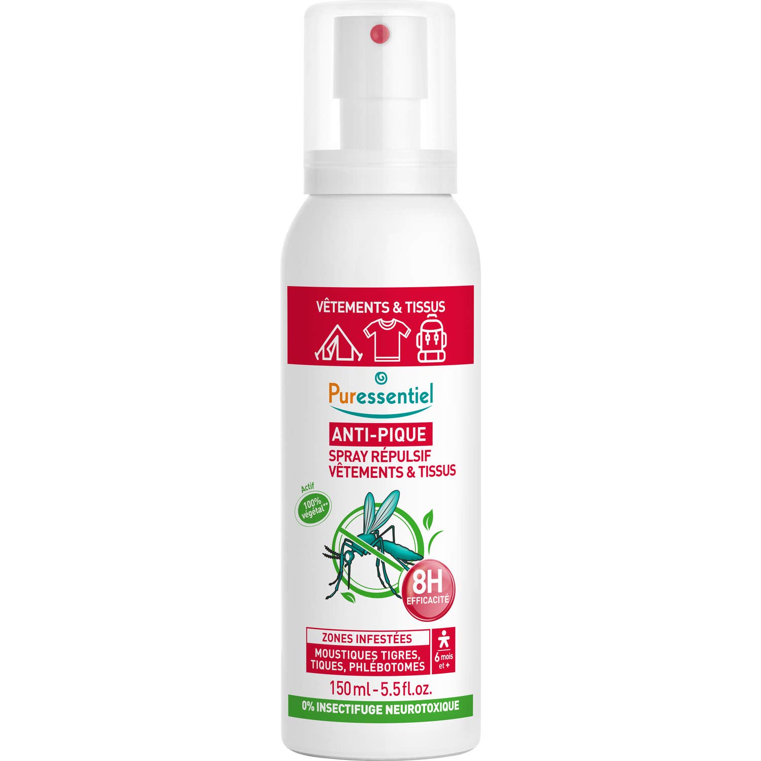 Puressentiel Spray Vêtements & Tissus Anti-Pique 150ml