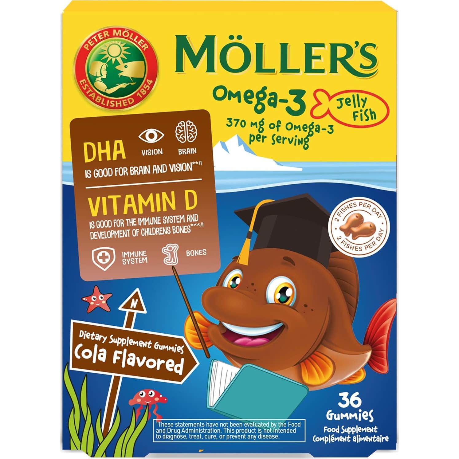 Möller's Omega 3 Jelly Fish Cola 36 Gommes