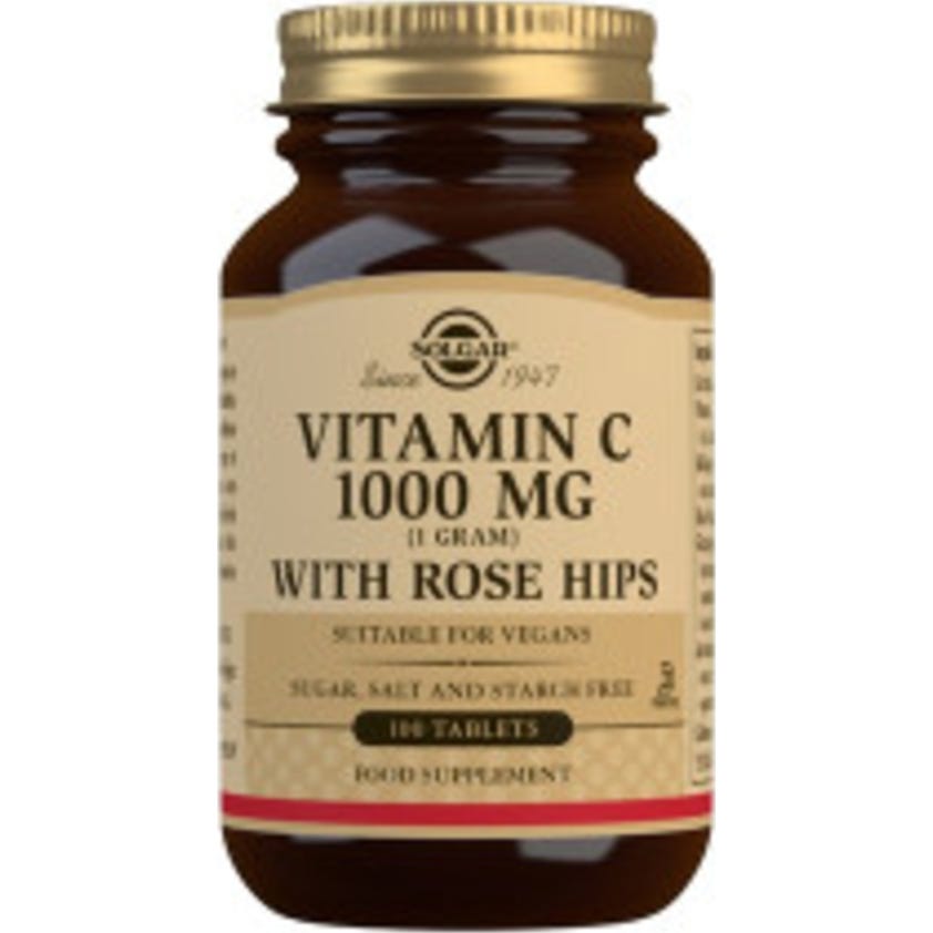 Solgar Vitamine C 1000 Avec Rose Hips 100 Comprimés