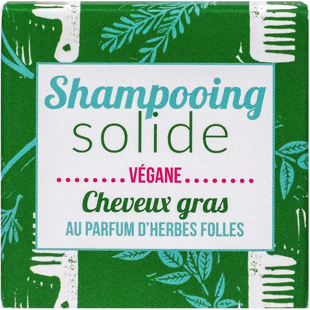 Lamazuna Shampooing Solide Cheveux Gras Parfum Herbes 55G