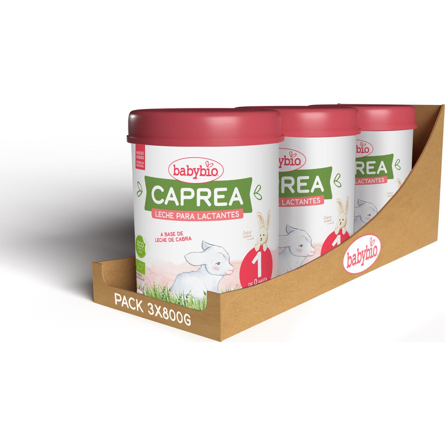BabyBio Caprea 1 Lait Bio 3x800g