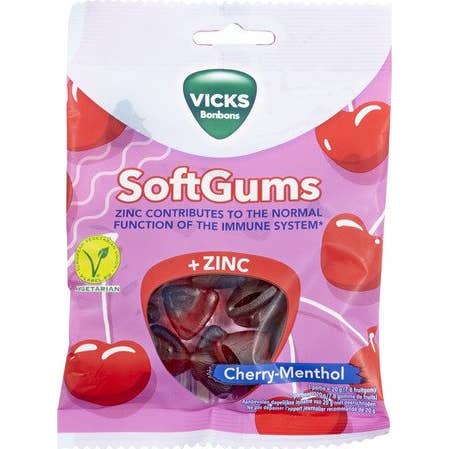 Vicks Gomas de Mascar + Zinc Cereza Menta 90g