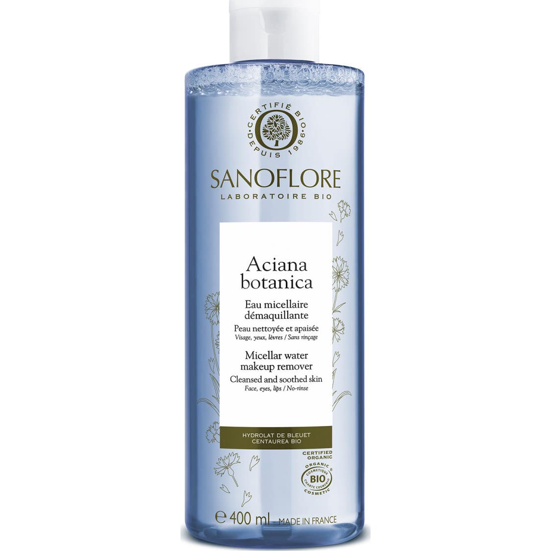 Sanoflore Aciana Botanica Eau Micellaire Démaquillante Bio 400ml