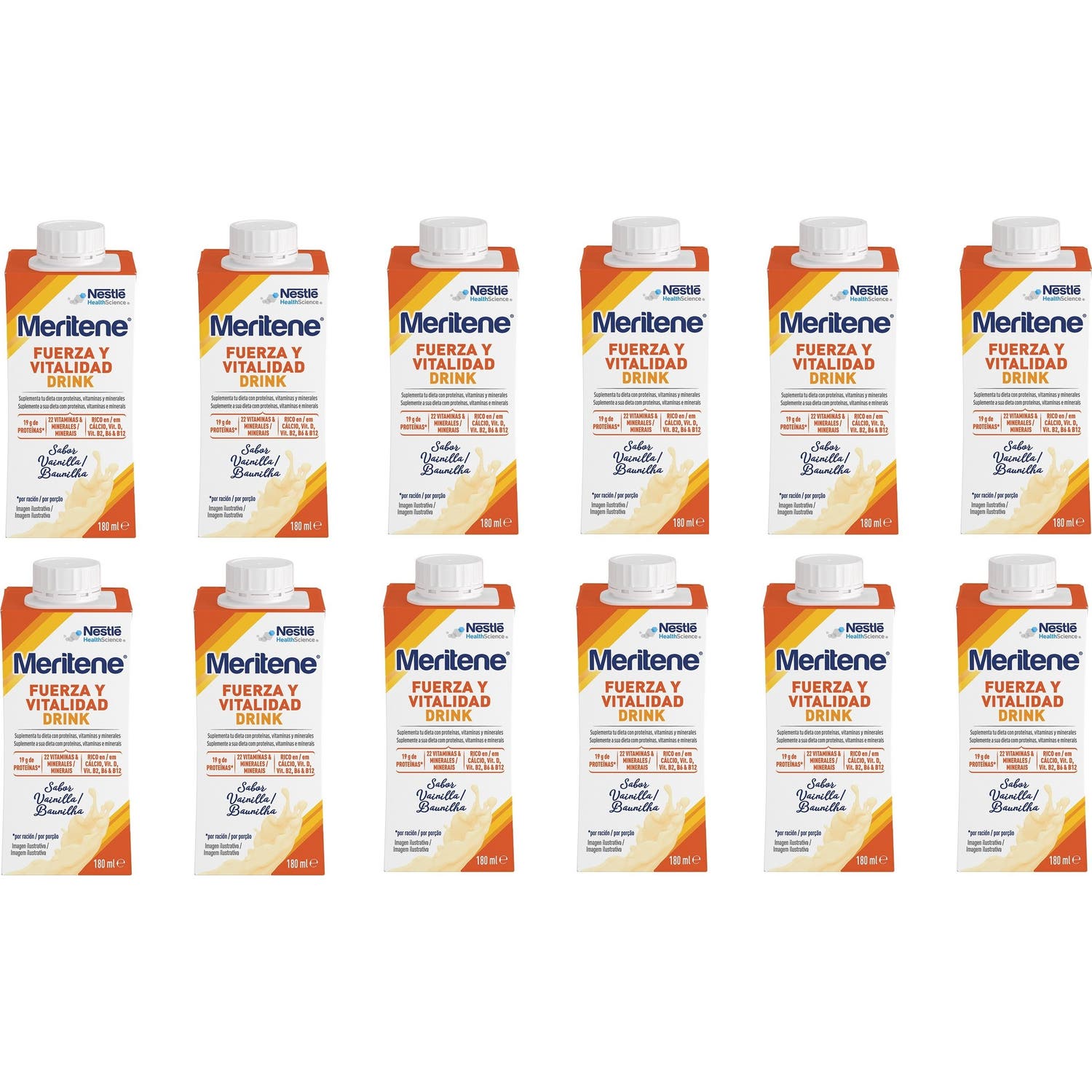 Meritene Fuerza y Vitalidad Drink Vainilla 12x180ml