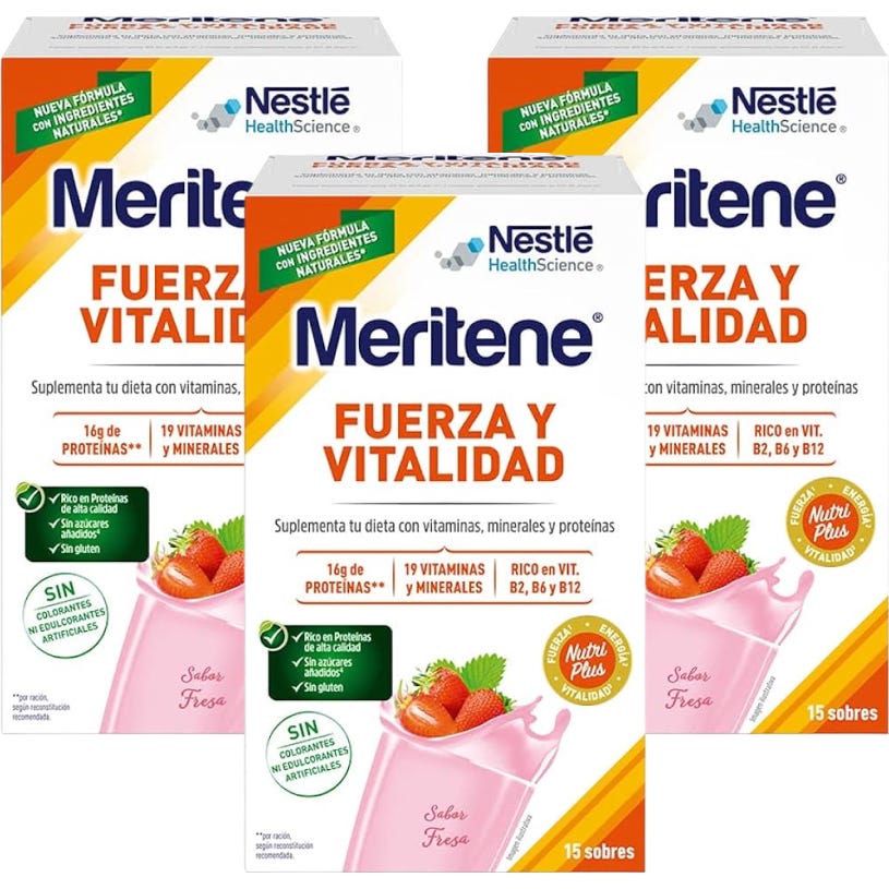 Meritene Force et Vitalité Fraise 3x15 Sachets